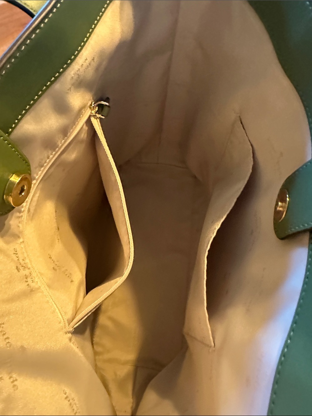 kate spade Olive Green Pebbled Leather Tote - Picture 7 of 7